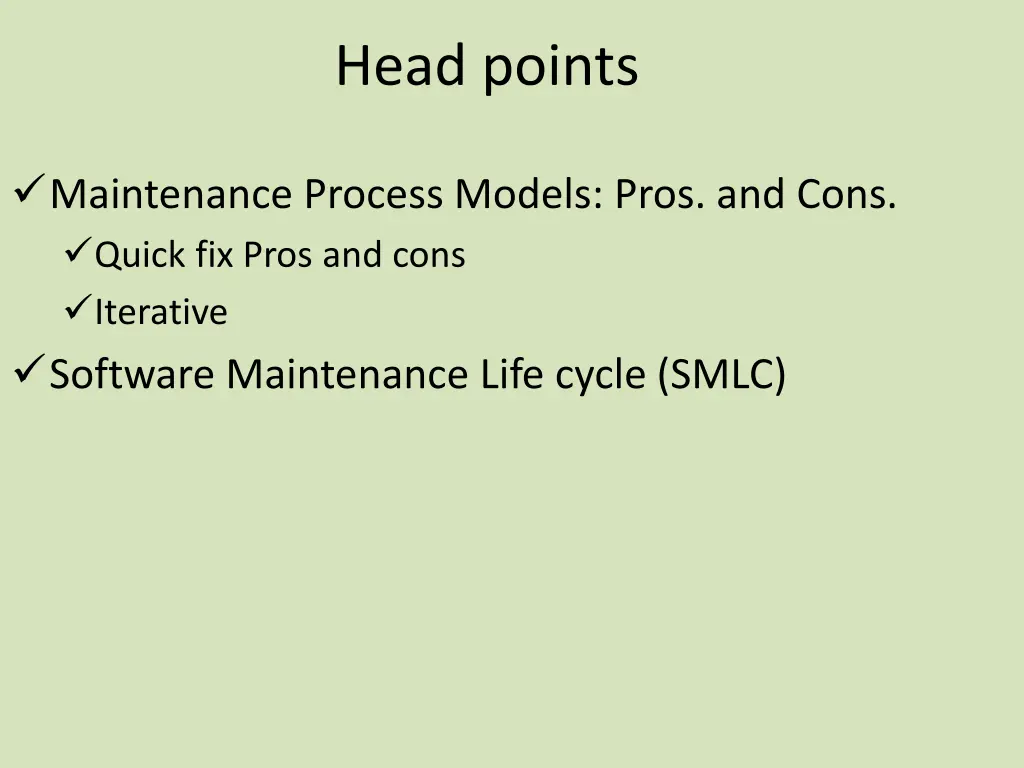head points