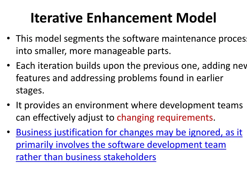 iterative enhancement model