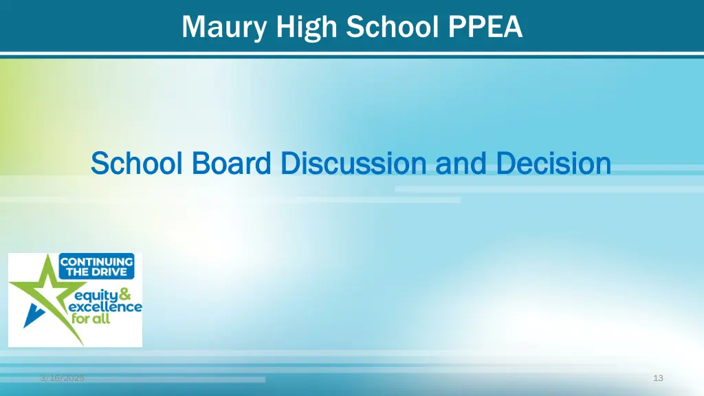 maury high school ppea