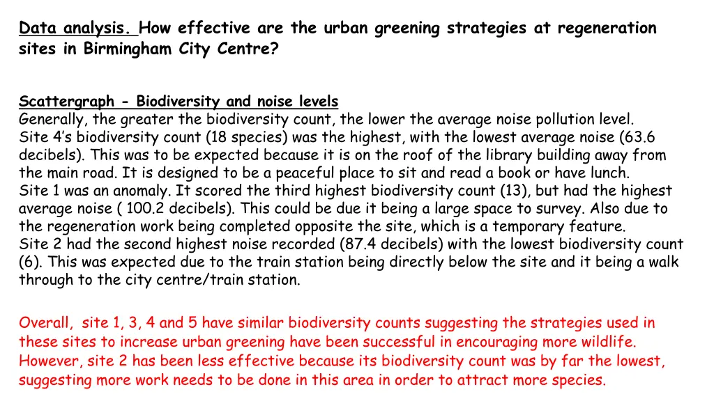 data analysis how effective are the urban 1
