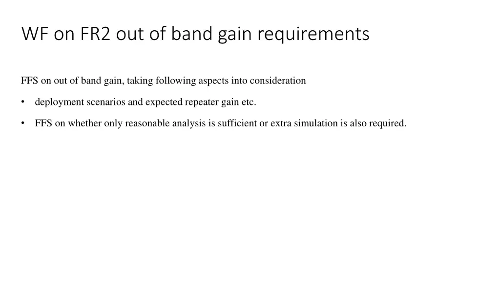 wf on fr2 out of band gain requirements