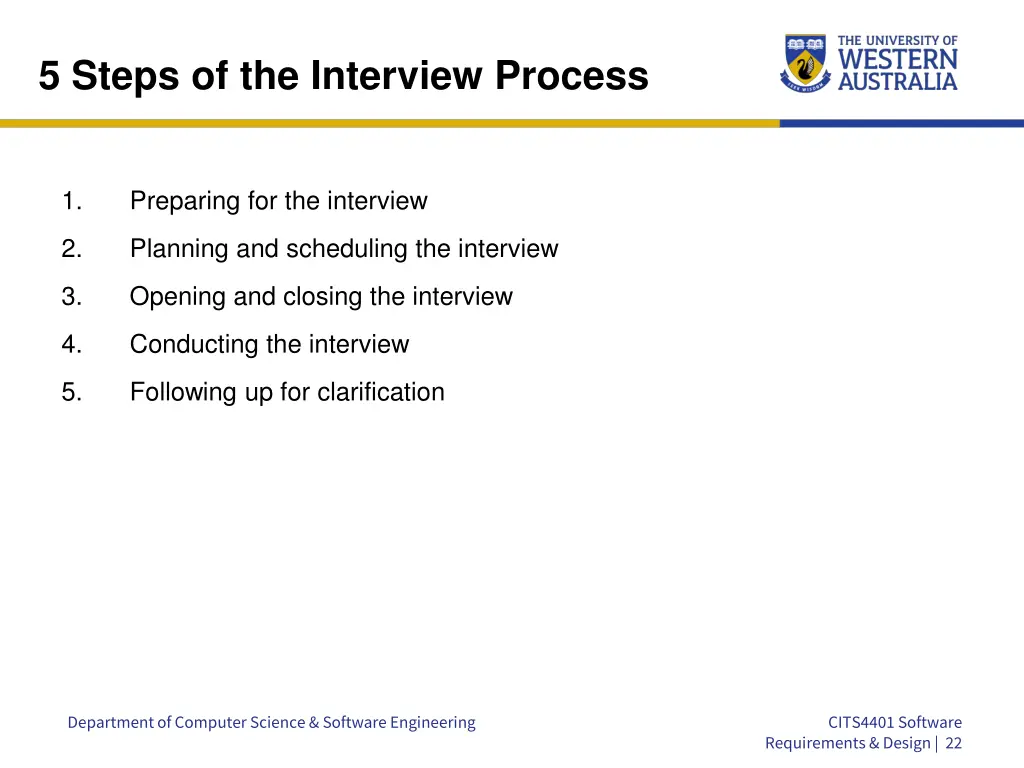 5 steps of the interview process