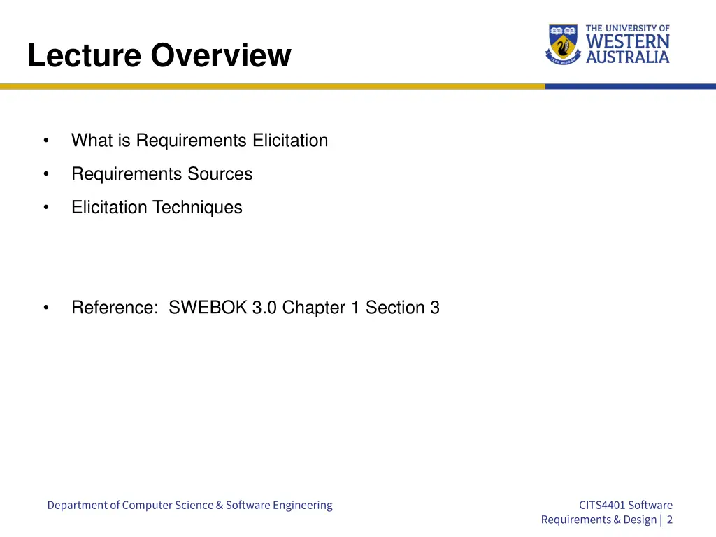lecture overview
