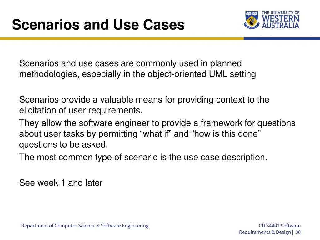 scenarios and use cases