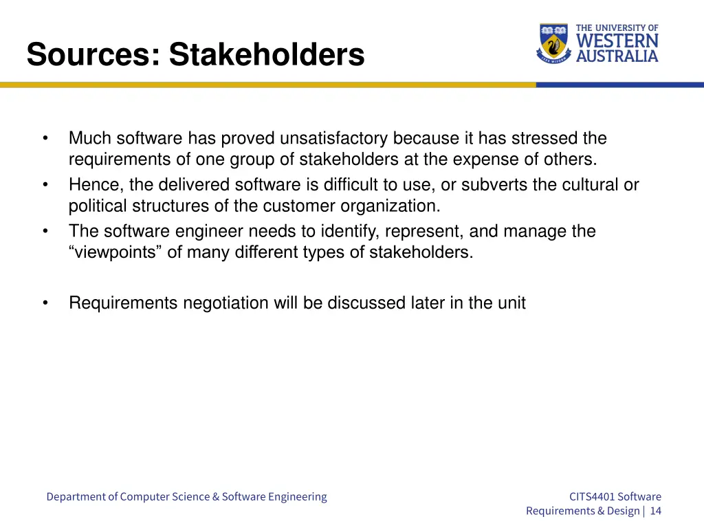 sources stakeholders