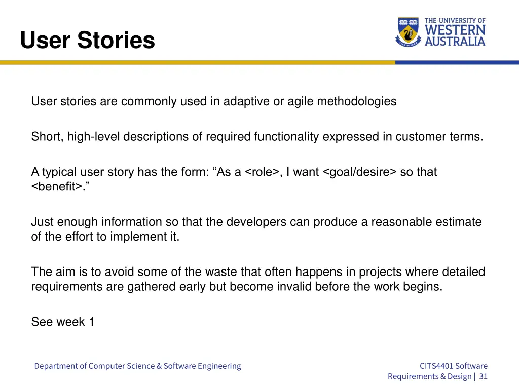 user stories
