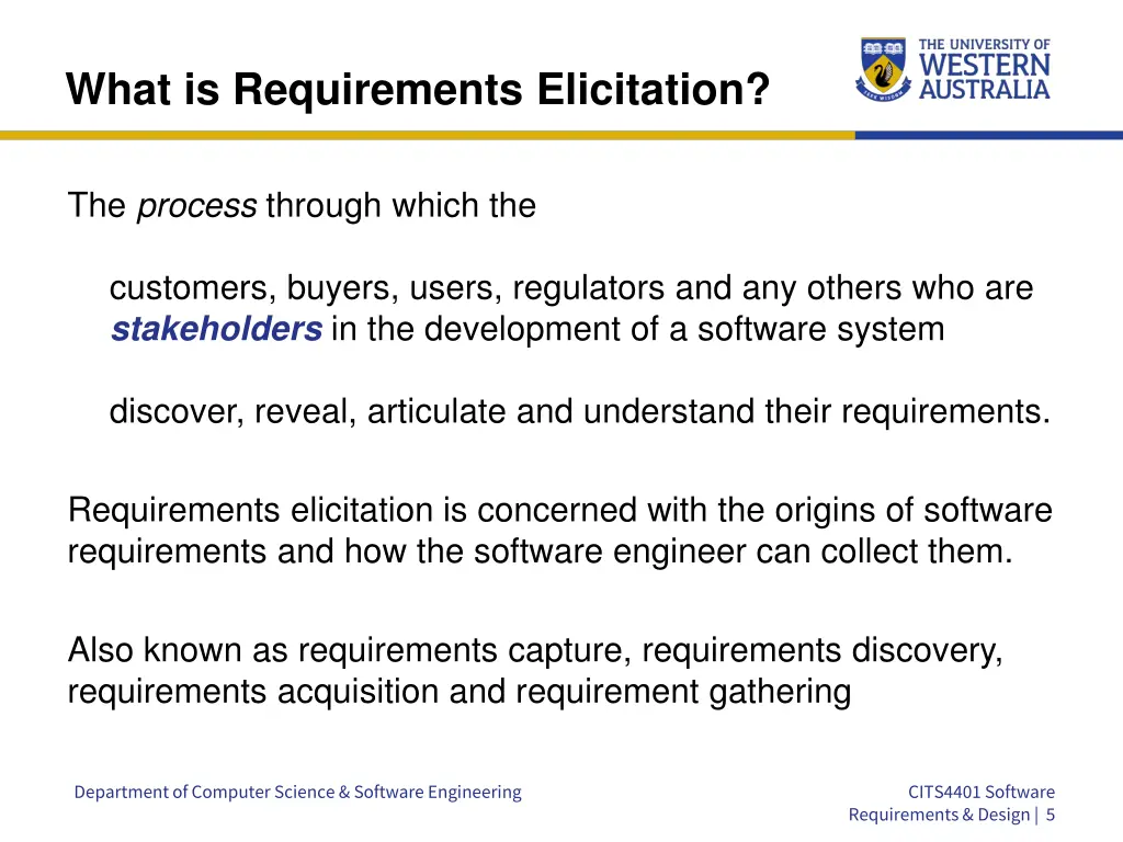 what is requirements elicitation