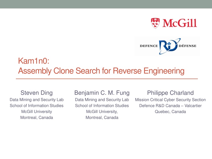 kam1n0 assembly clone search for reverse