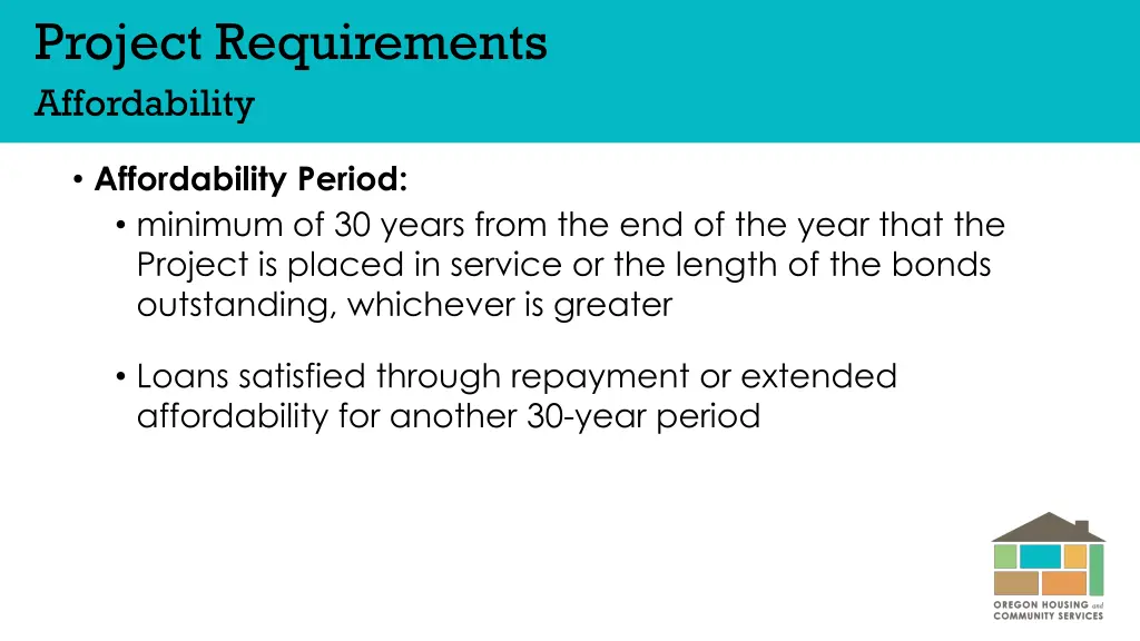 project requirements affordability