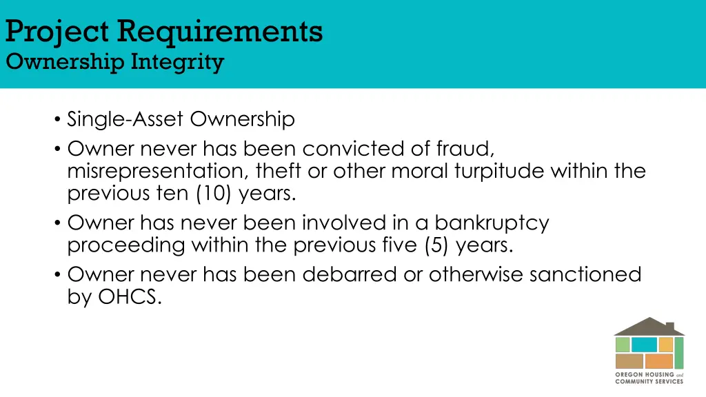 project requirements ownership integrity