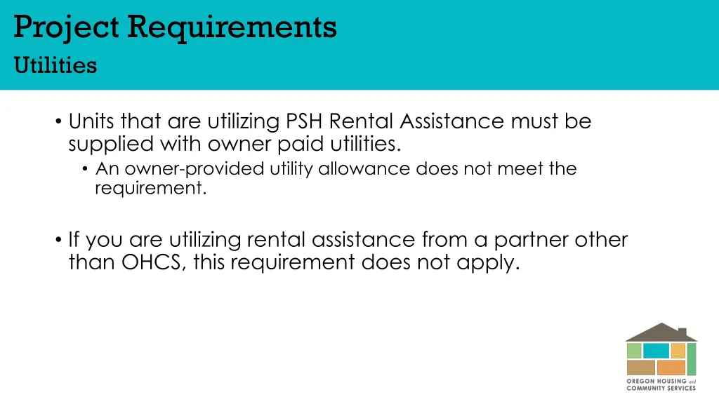 project requirements utilities