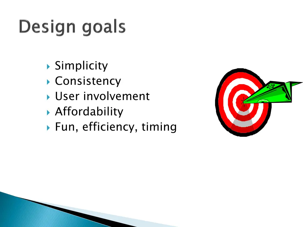 simplicity consistency user involvement