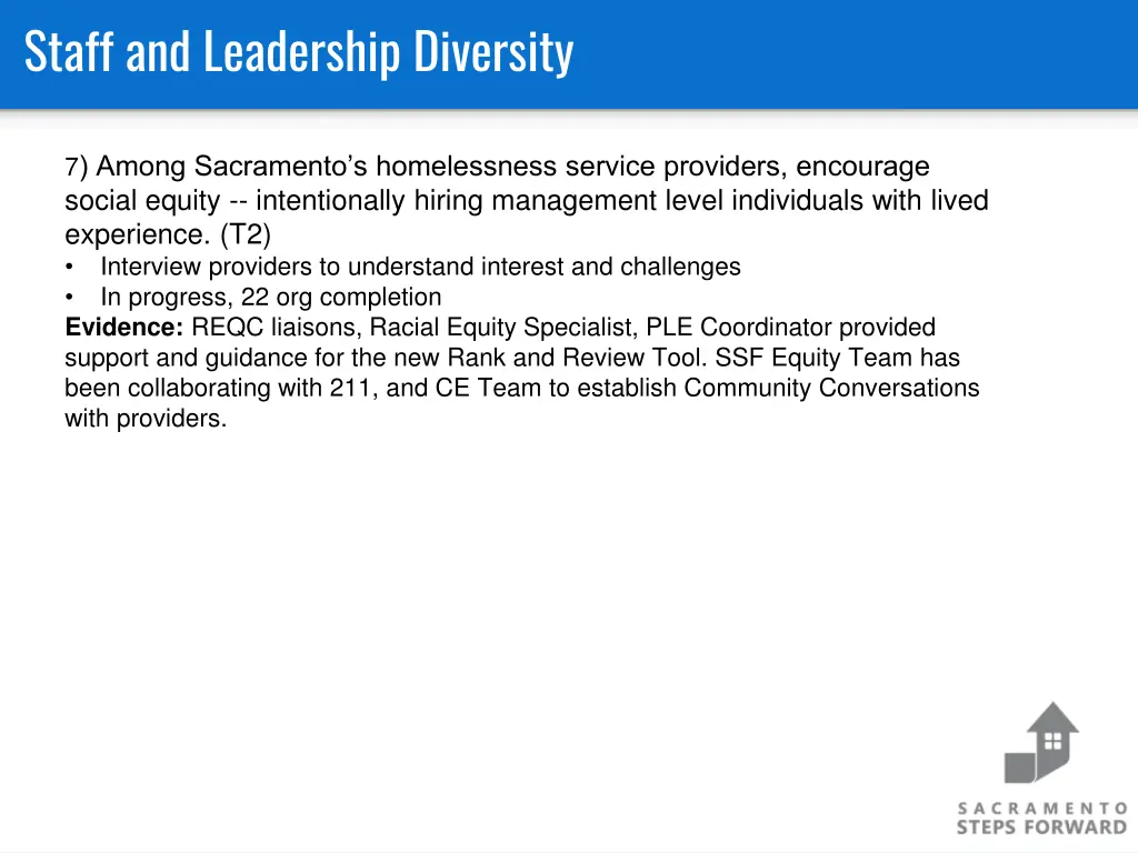 staff and leadership diversity