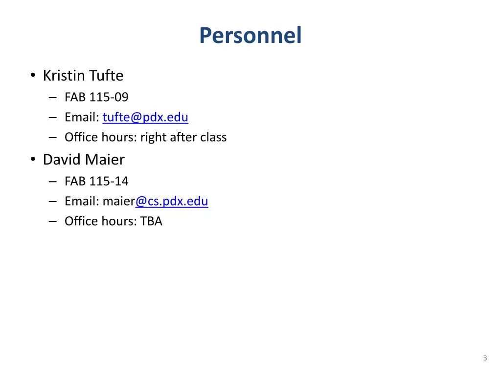 personnel