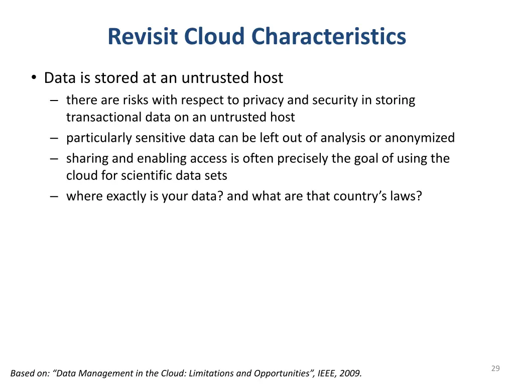 revisit cloud characteristics 1