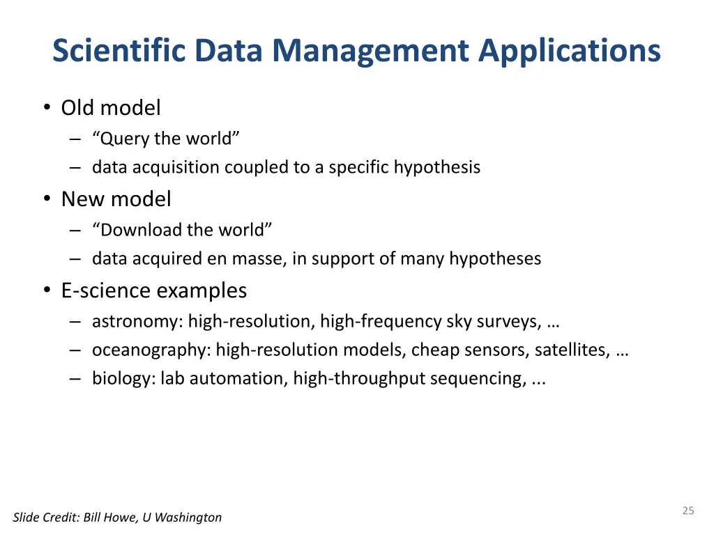 scientific data management applications