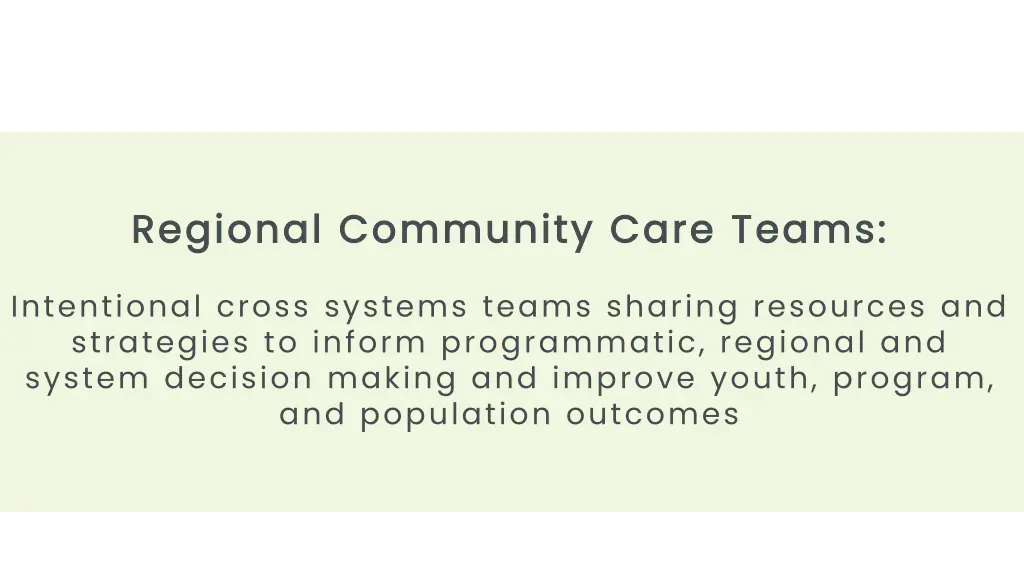 regional community care teams regional community