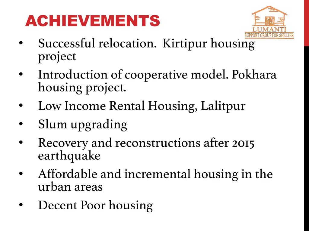 achievements successful relocation kirtipur