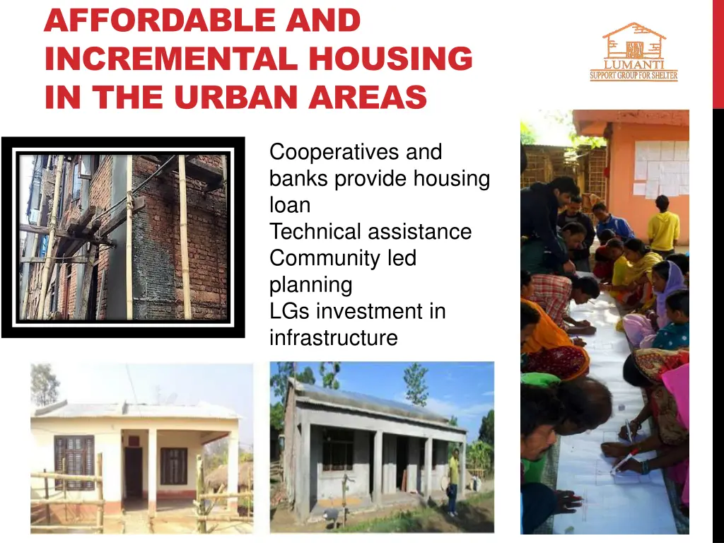 affordable and incremental housing in the urban