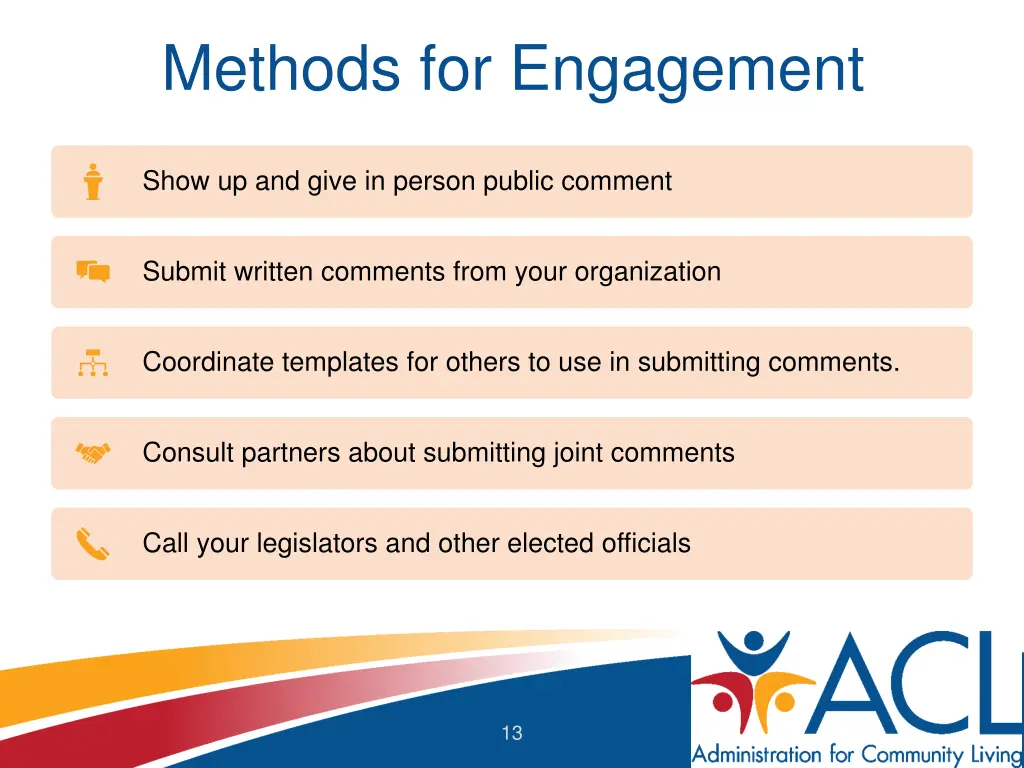 methods for engagement