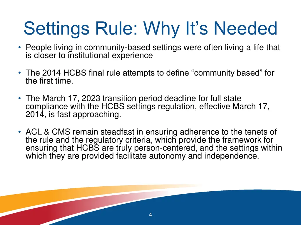 settings rule why it s needed people living