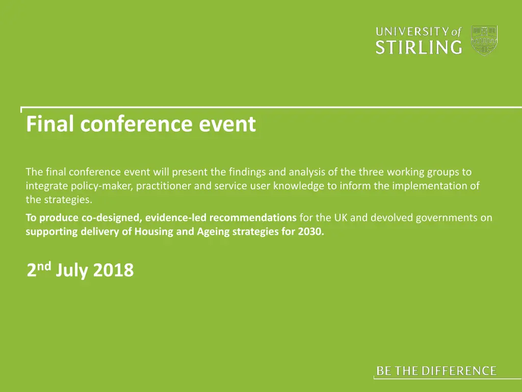 final conference event