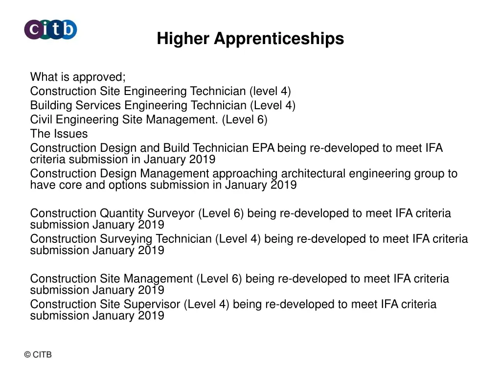 higher apprenticeships