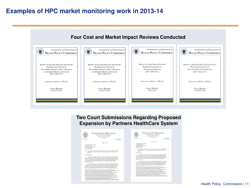 examples of hpc market monitoring work in 2013 14