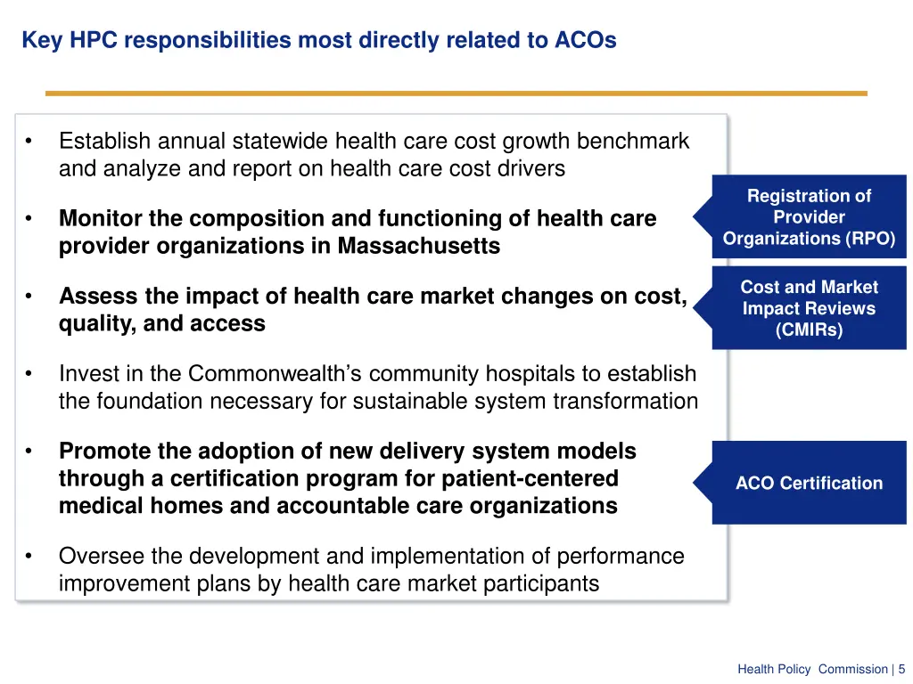key hpc responsibilities most directly related