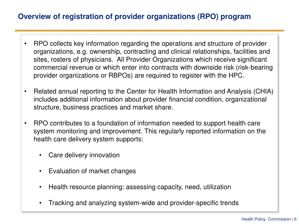 overview of registration of provider