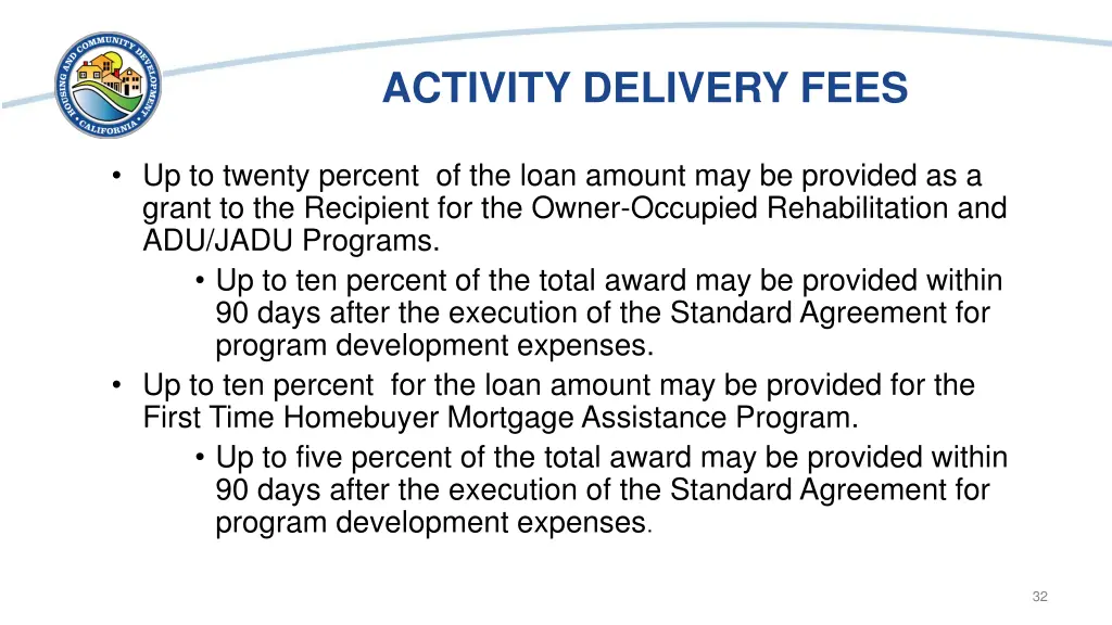 activity delivery fees