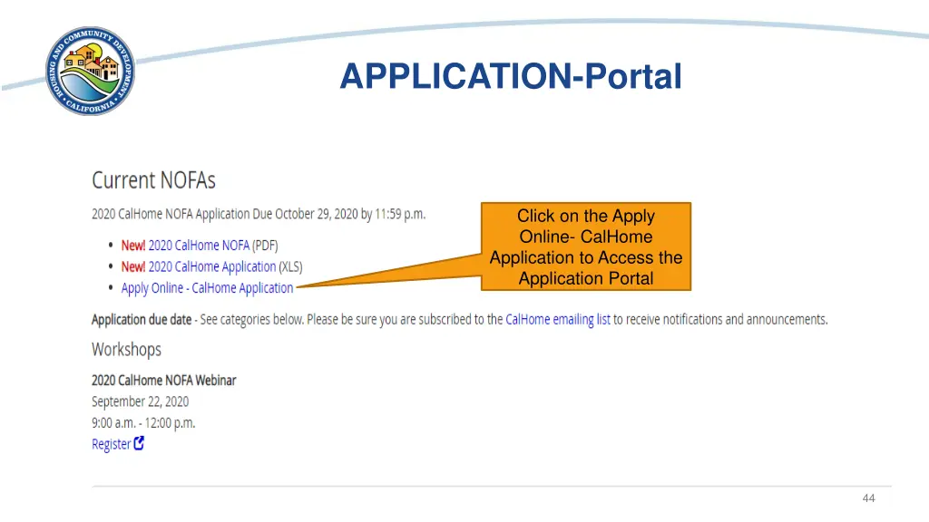 application portal