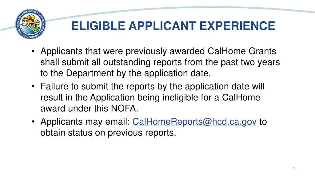 eligible applicant experience 3