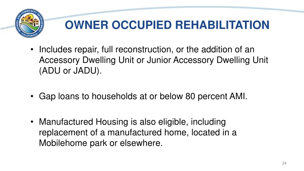 owner occupied rehabilitation