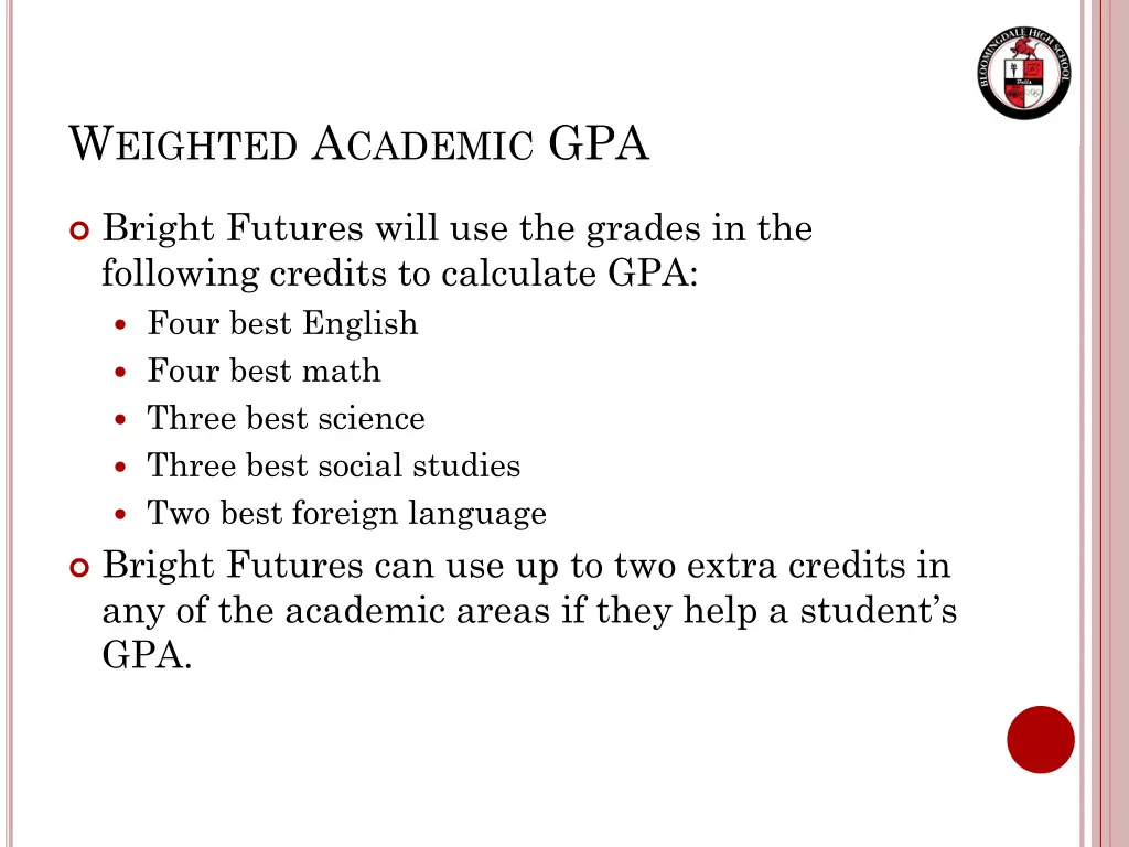 w eighted a cademic gpa 1