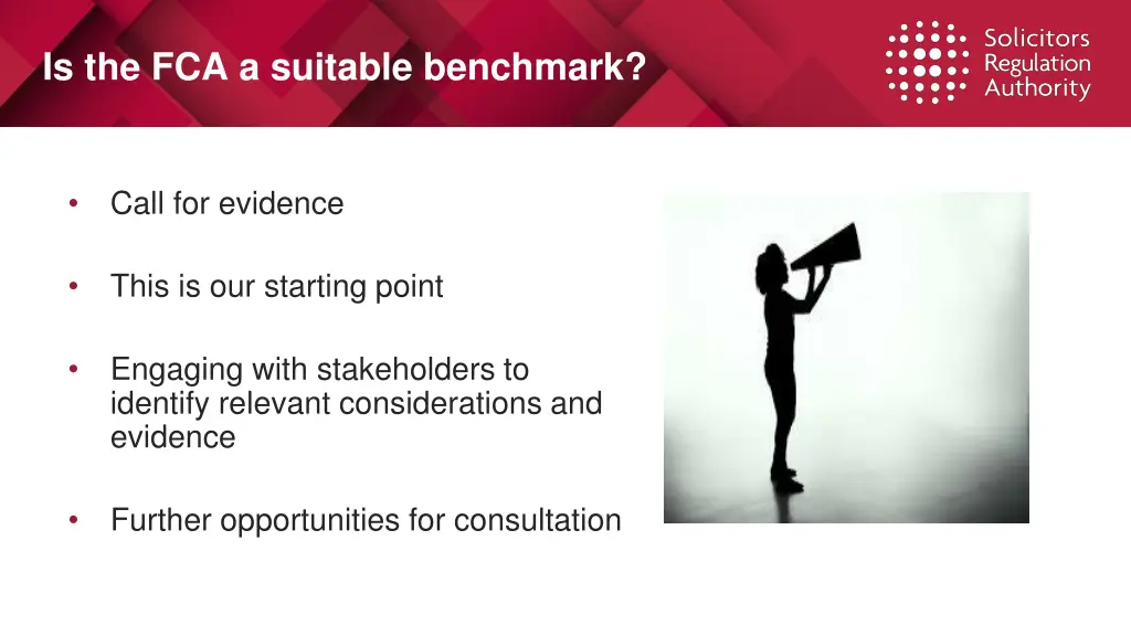 is the fca a suitable benchmark