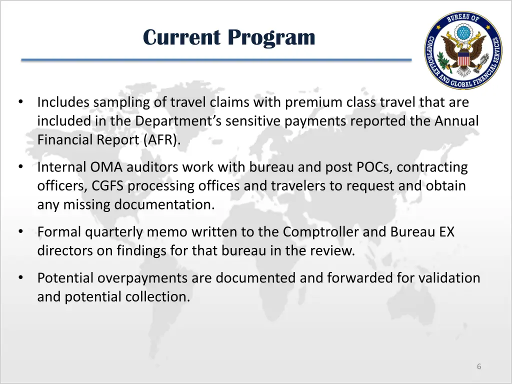 current program 1