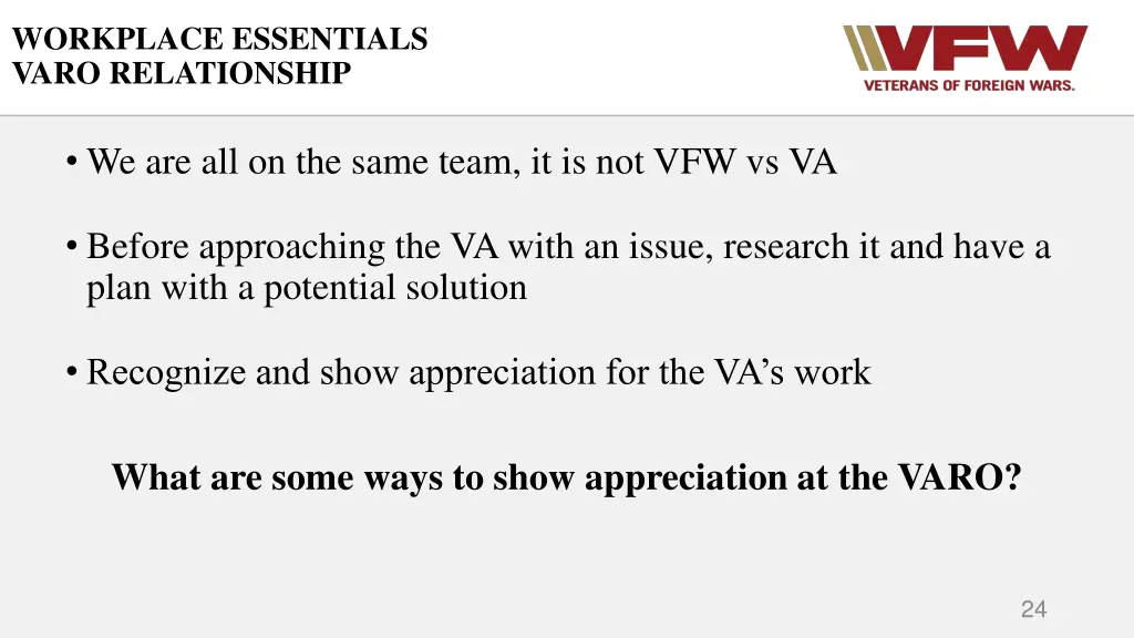 workplace essentials varo relationship