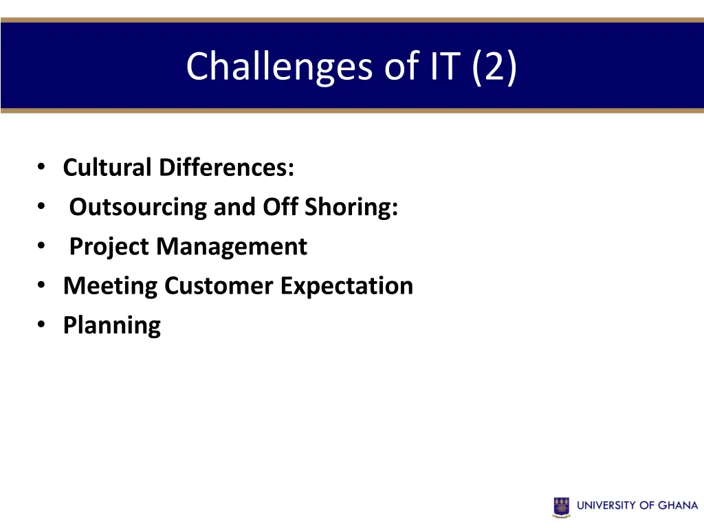 challenges of it 2