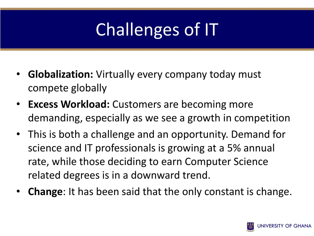challenges of it