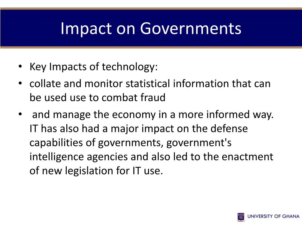 impact on governments