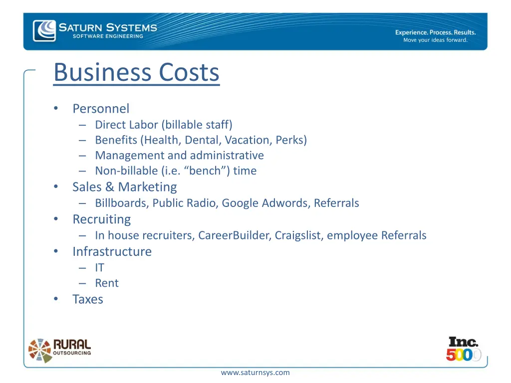 business costs