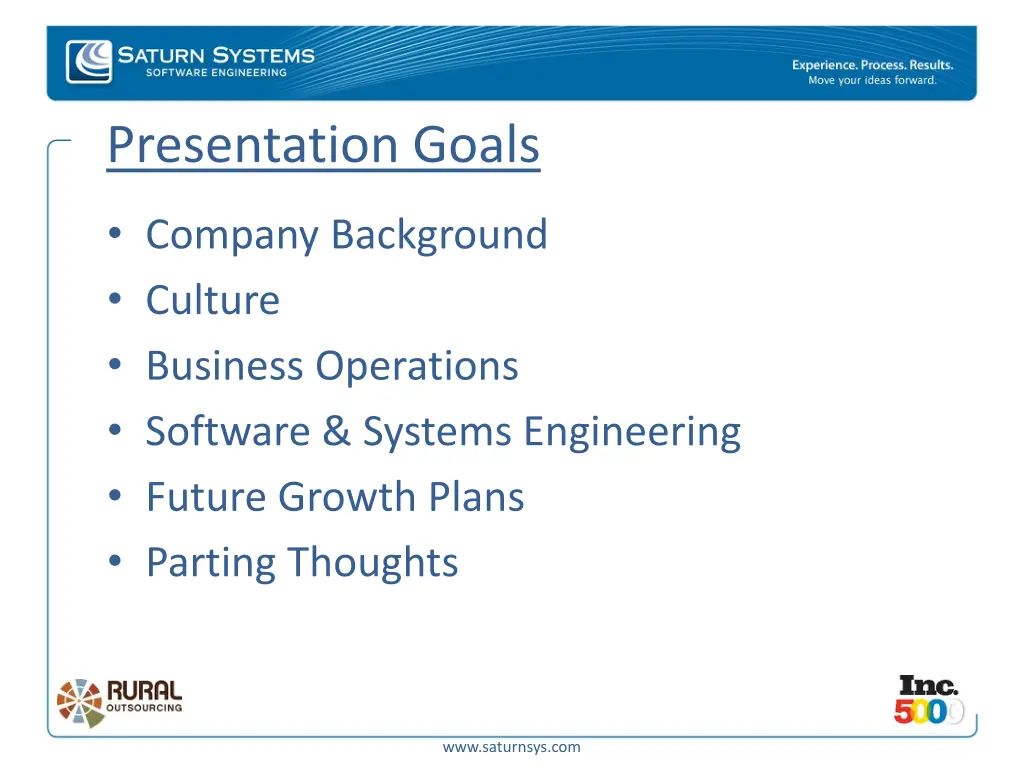 presentation goals