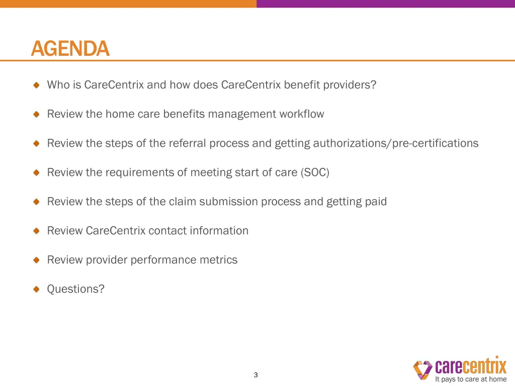 agenda