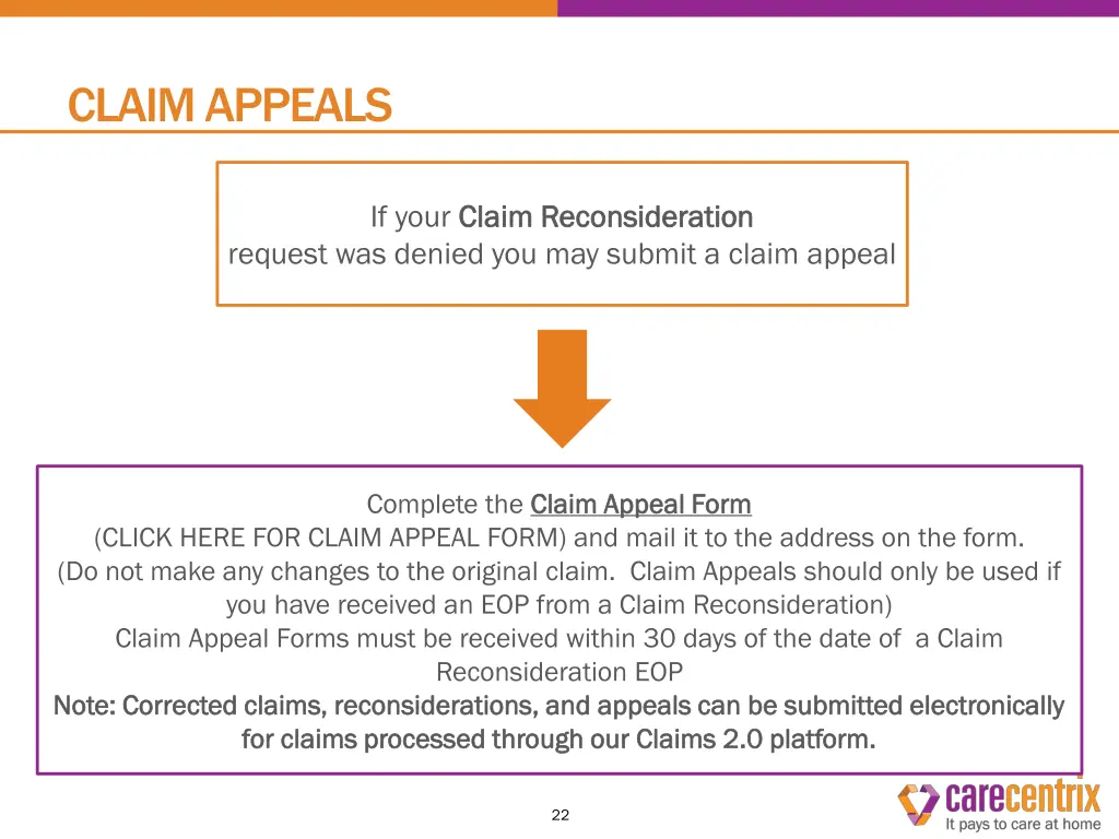 claim appeals