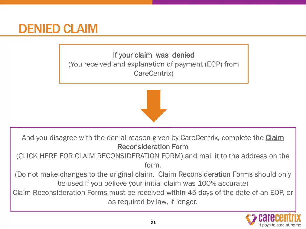denied claim 1