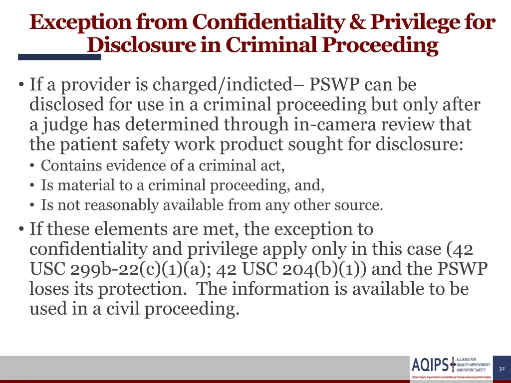 exception from confidentiality privilege