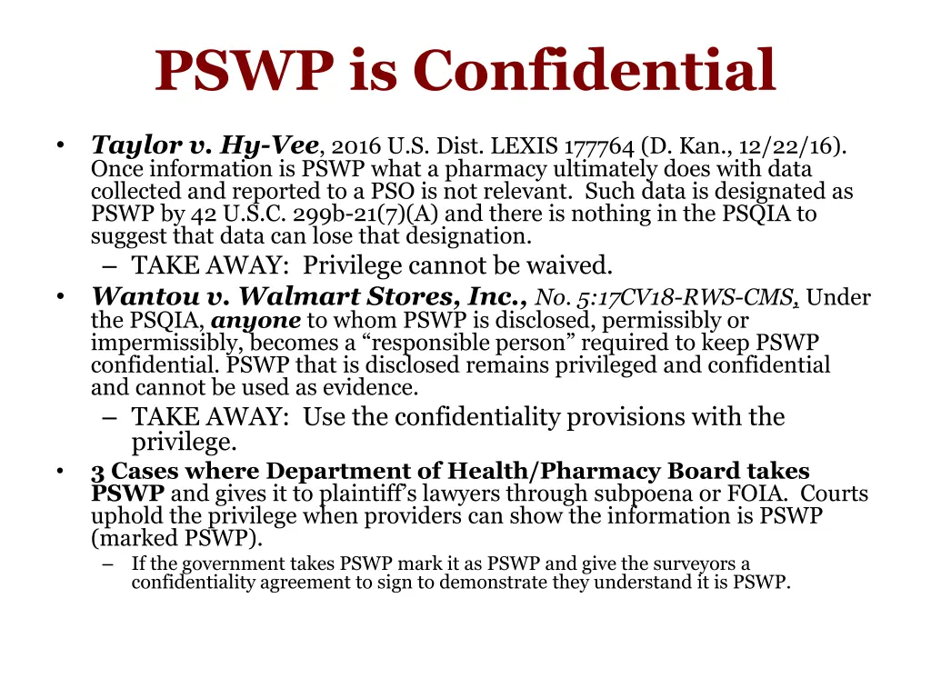 pswp is confidential