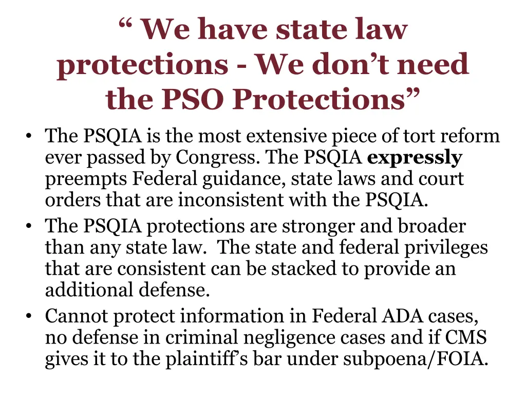 we have state law protections we don t need