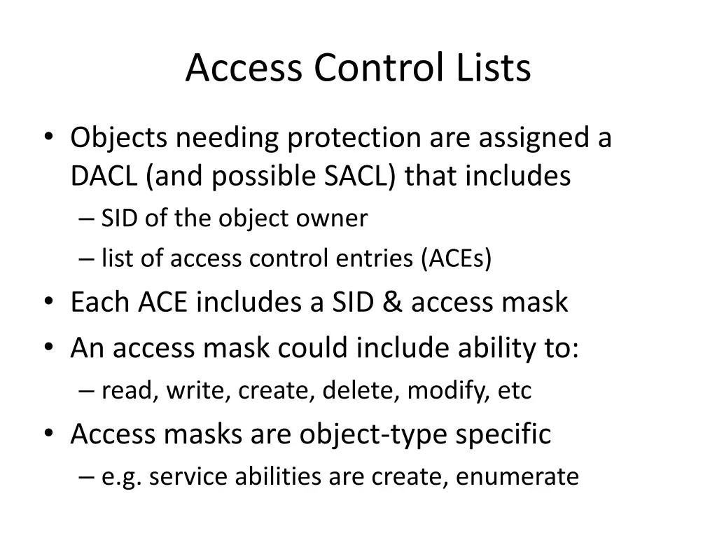 access control lists 1